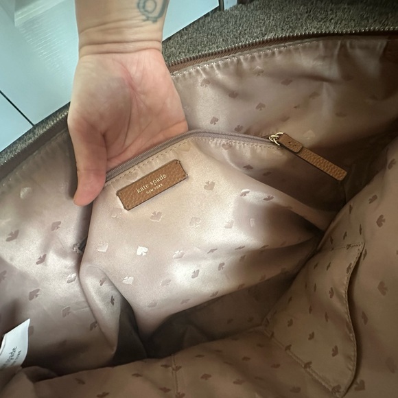 Large Kate Spade Tan Leather Tote Bag - Picture 8 of 9